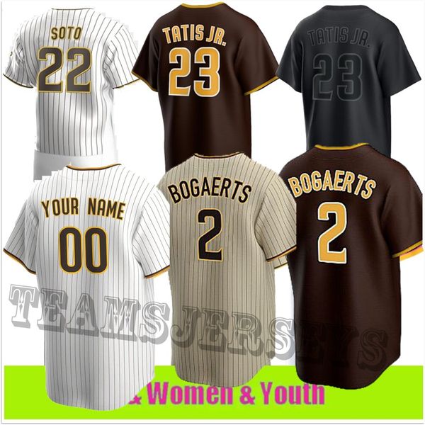 

manny machado fernando tatis jr. xander bogaerts jersey jake cronenworth trent grisham ha-seong kim juan soto blake snell yu darvish joe mus, Black