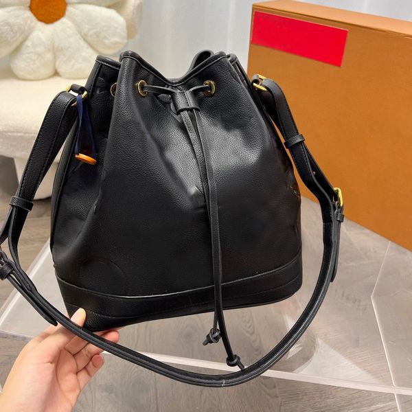 

5a luxury designer bag fashion drawstring totes ladies lychee large capacity single shoulder handbag