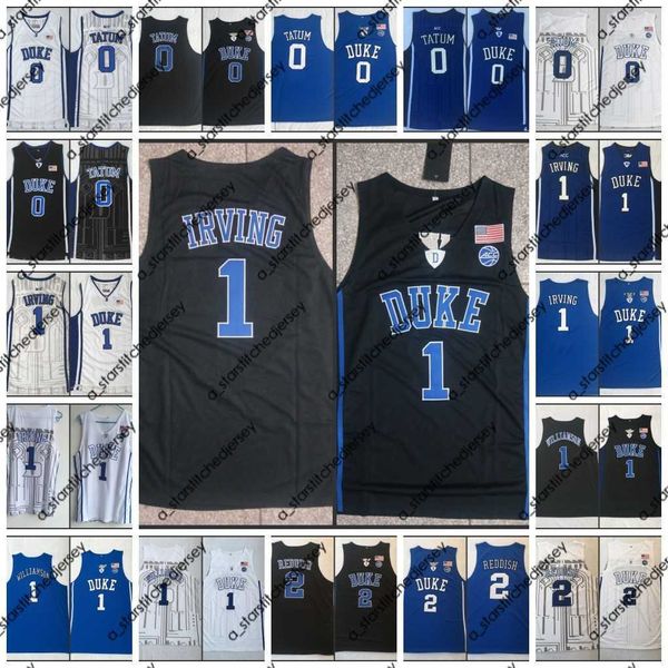

college basketball wears jayson tatum basketball jersey kyrie irving zion williamson cam reddish paolo bancherorj barrett bo bias harden jam, Black