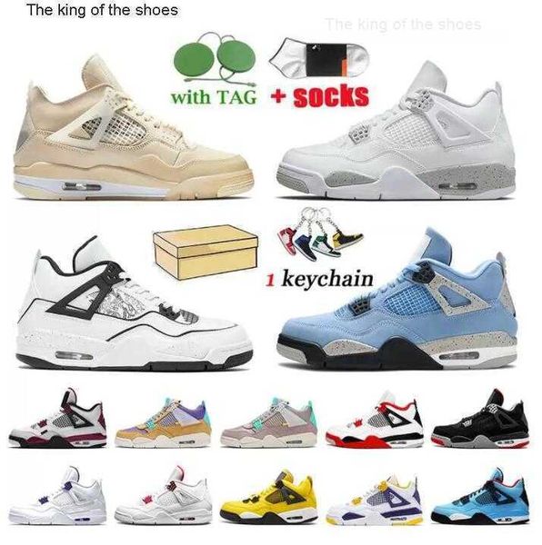 

university blue jumpman 4 4s mens basketball shoes white guava ice oreo sail noir metallic purple black cat bred shimmer cactus jack men
