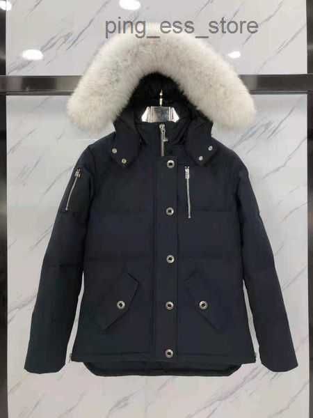 

moose moose winter puffer clothes down vest jacket classic parka coats for men's women's apparel sweatsuit windbreaker sweater win, Black