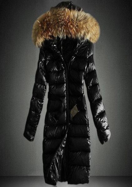 

women039s long and short winter down jacket women slim female coats thicken fur parka down coat clothing hooded parkas7812659, Black