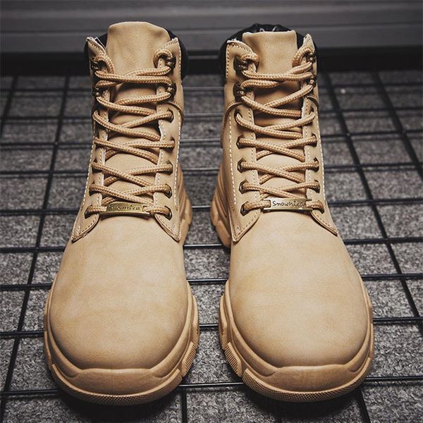 

fashion ankle boots shoes young man outdoor sport footwear height increasing american clunky sneakers winter climbing shoes230p