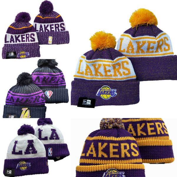 

snapbacks men los angeles''lakers''pom cuffed knit hat basketball red black white green beige