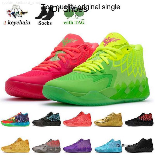 

2023 rick and morty basketball shoes lamelo ball mb.01 mens trainers sports 1of1 not from here black red blast be you galaxy i iridescent