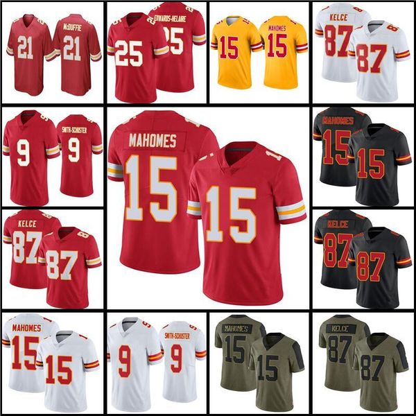 

15 Patrick Mahomes Football Jersey Kansas City Chiefs JuJu Smith-Schuster Travis Kelce Chris Jones Clyde Edwards-Helaire 32 Nick Bolton Sneed Thomas, Men jersey1