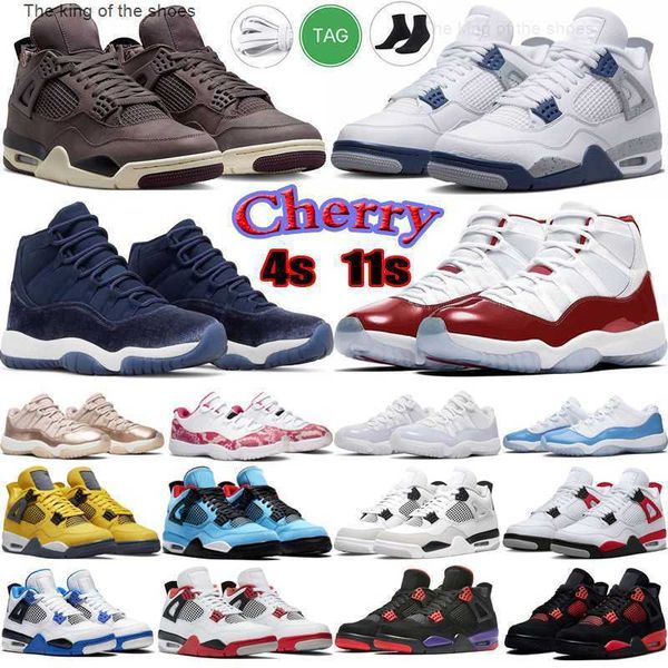 

jumpman 4 11 shoes retro designer basketball cherry high men women low 4s 11s win like 82 96 military black cat red cement thunder midnight