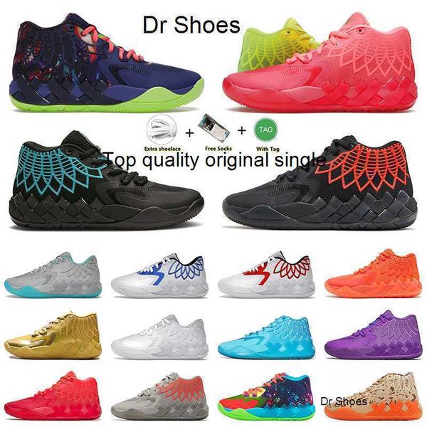 

2022 lamelo ball mb 01 basketball shoes rick red green and morty galaxy purple blue grey black queen buzz city melo sports shoe men trainers
