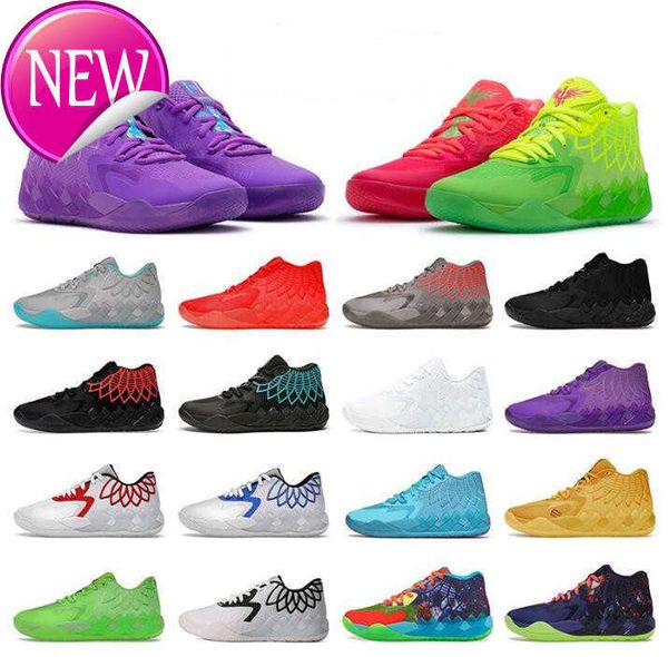 

oglamelo ball 1 mb.01 men basketball shoes rick morty rock ridge red queen city not from here lo ufo buzz city black blast mens trainers