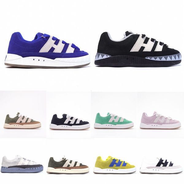 

casual shoe designer men women human made adimatic dust green low retro shark bread skateboarding sneakers sneakers 36-45, Black