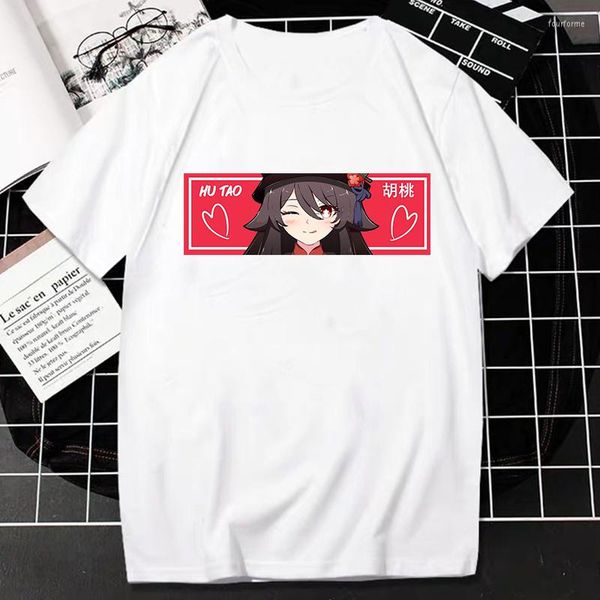 

women's t shirts kawaii anime print tee femininas men oversized t-shirt girl boy couple women camisetas ropa, White