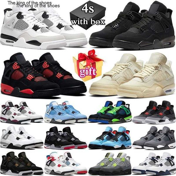 

basketball shoes mens trainers red thunder infrared black cat bred university blue shimmer royalty og 4 4s men women jumpman jordam 4