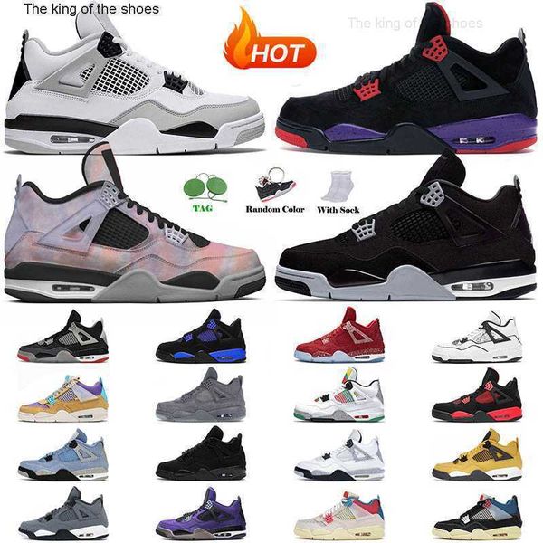 

2022 4 4s basketball shoes mens red thunder shimmer taupe haze black cat starfish what the green metallic womens sneakers sports trainers