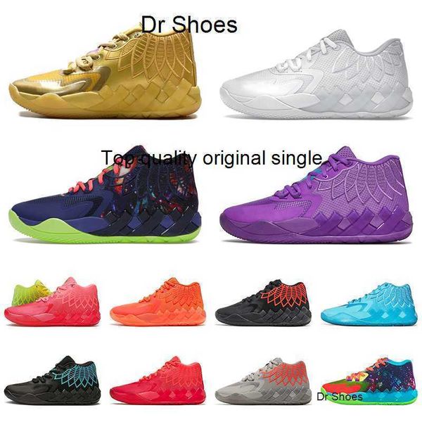 

big size 40-46 lamelo ball basketball shoes be you 1 sports rick and morty mb.01 sneakers galaxy men trainers black blast buzz