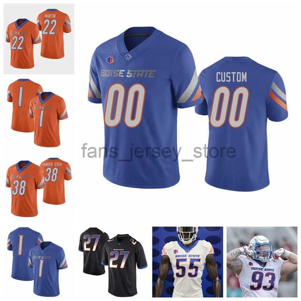 

ncaa boise state broncos college football jerseys 11 kellen moore jersey 22 doug martin jay ajayi tyrone crawford jerseys custom stitched, Black