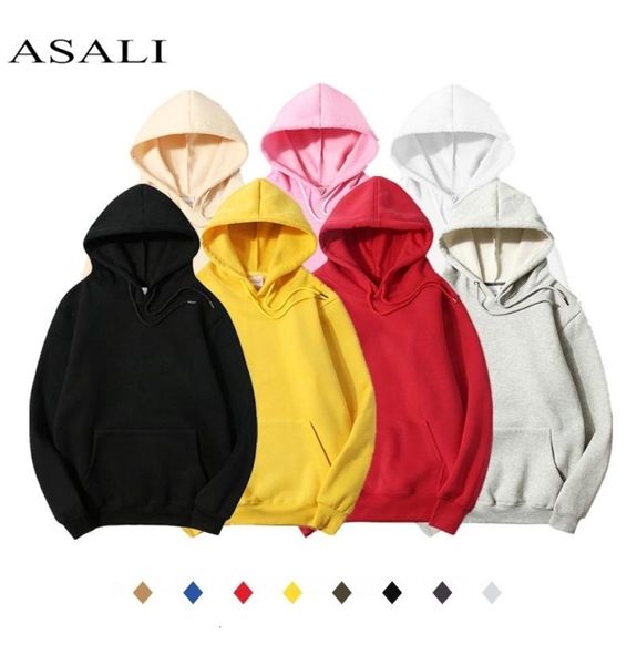 

fleece polyester pullover coat men hoodie hooded solid color casual 100 cotton sweatshirts hip hop mens street style hoodies y1912084037, Black