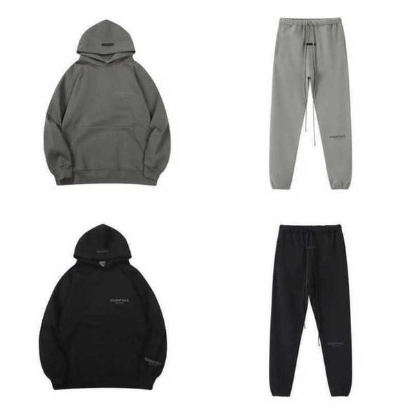 

men's essentials luxury tracksuits sweatshirts hoodies fashion letter men women sportswear pant suit hooded sweater casual pullover co, Gray