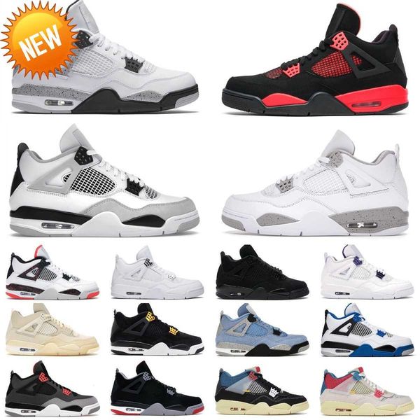 

og 2023 new jumpman 4 4s basketball shoes sports sneakers sports shoe military black cat sail red thunder white oreo blue university infrare