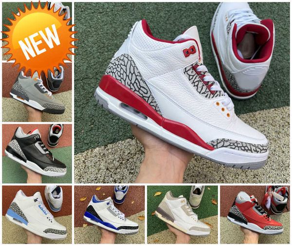 

og 2023 jumpman 3 3s cardinal red mens basketball shoes cool grey cement black cat georgetown pine green racer blue unc a ma maniere bred me