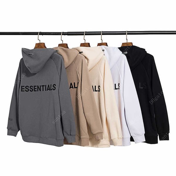 

men's hoodies 1 1 quality fleece hoodie men women sweatshirt loose oversize hip hop essential pullover, Black
