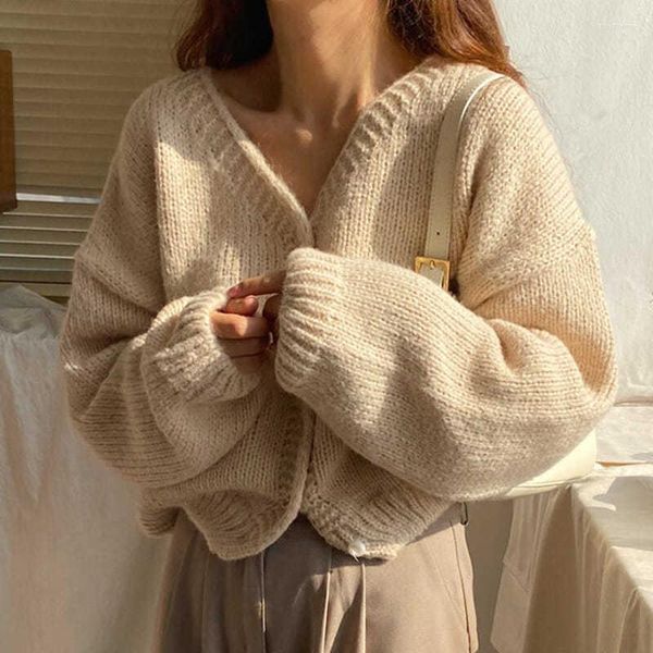 

women's knits women cardigans korean gentle est trendy autumn single breasted knitting sweaters v-neck all-match sweet ladies outwear, White