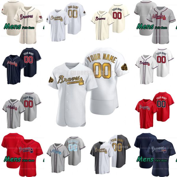 

custom baseball jerseys 2022 all-star atlanta 1 ozzie albies 13 ronald acuna jr. 20 marcell ozuna 27 austin riley 7 dansby swanson 28 matt o, Blue;black