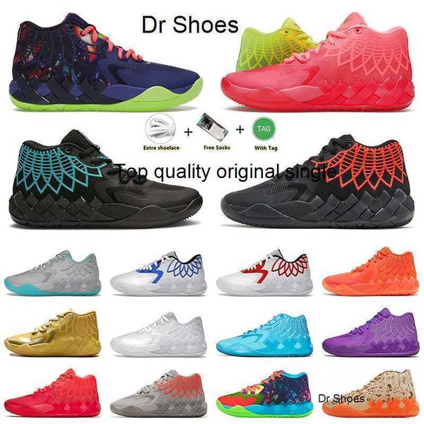 

2022 lamelo ball mb 01 basketball shoes rick red green and morty galaxy purple blue grey black queen buzz city melo sports shoe men trainers