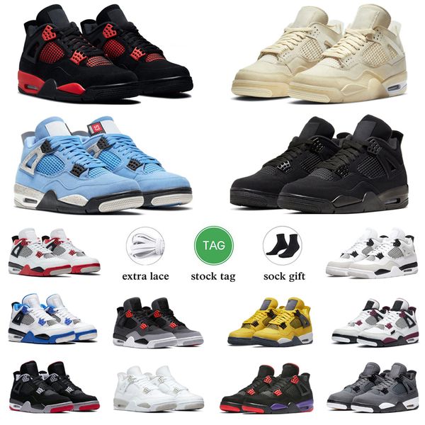 

4 military black basketball shoes 4s university blue red cement seafoam sail midnight navy violet ore tech white oreo thunder mens sneaker j