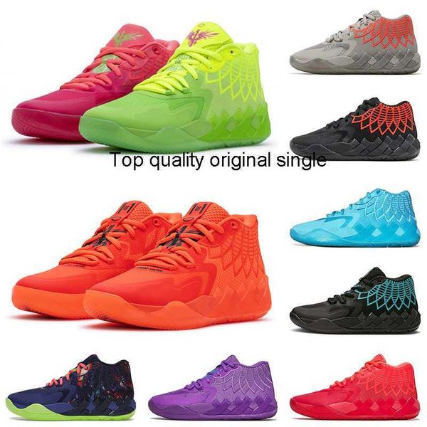 

2022 mens lamelo ball mb 01 basketball shoes rick and morty red green galaxy purple sky blue grey black blast jr queen city buzz city melo