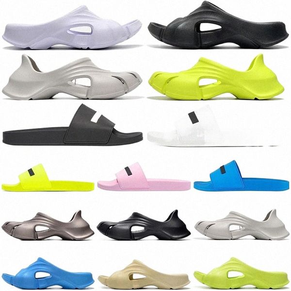 

mold pool chunky slides slippers sandales for men designer pantoufles designers mens womens flat scuffs moccasins fashion beach shoes o4rr#, Black