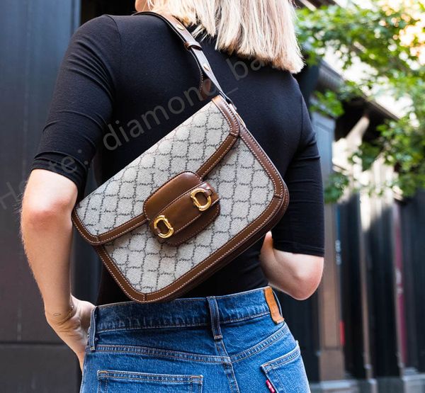 

designer wallet horsebit 1955 shoulder bags saddle clutch bag handbag women vintage letter shopping bags envelope totes hasp cross body purs, Red;black
