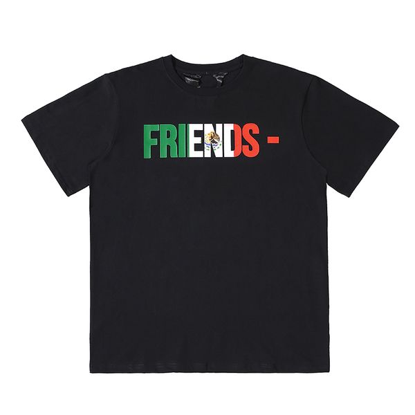 

mens fashion brand t shirt womens printing popular black tees round neck designer size s-xl, White;black