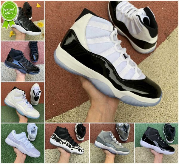 

og 2023 jumpman 11 11s mens women basketball shoes cool grey jubilee 25th anniversary playoffs bred space jam pure violet concord cap and