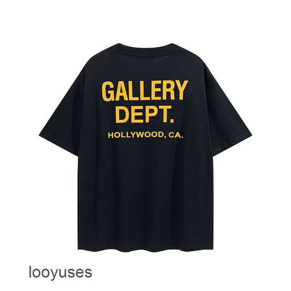 

shirts 2023 galleryss dept tee mens fashion chao brand letter print classic round neck t short sleeve t-shirt men's women's loose, White;black