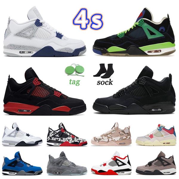 

fashion red thunder 4s jumpman 4 basketball shoes mens womens j4 new black cat doernbecher midnight navy pn dust canyon purple violet ore sn