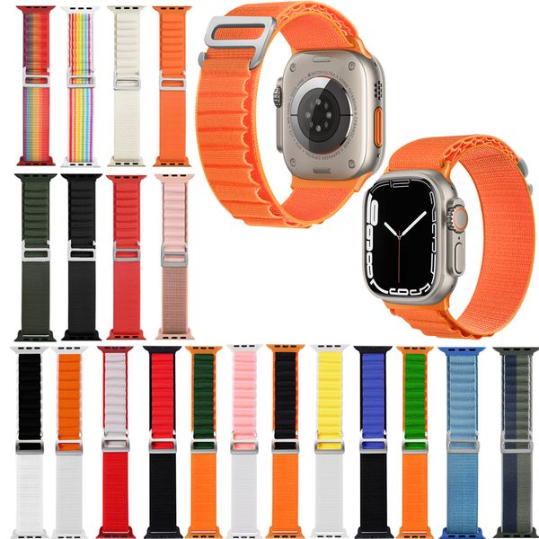 

sport rugged alpine loop strap for apple watch band 49mm 45 41 44 40 plastic connector nylon bracelet iwatch series ultra 8 7 se 6 5 4 3 wat