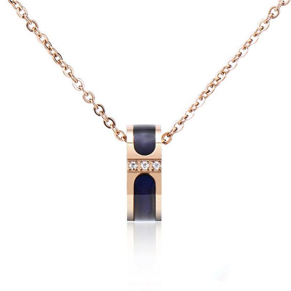 

designer necklace tennis chain personalised bangle gold necklaces charm bracelet for women luxury rings jewelry punk accessories custom brac, Black