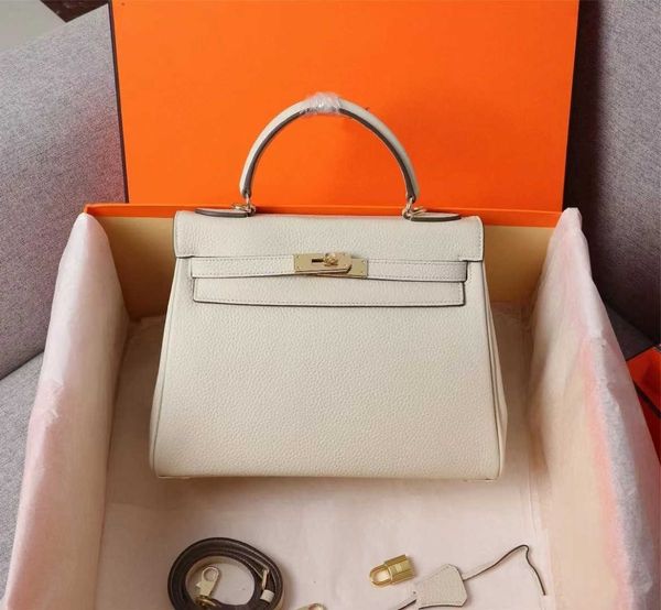 

litchi leather hermee bags portable women's cross 32cm kellies fashion designer handbag bag classic one shoulder fashionable yc1b