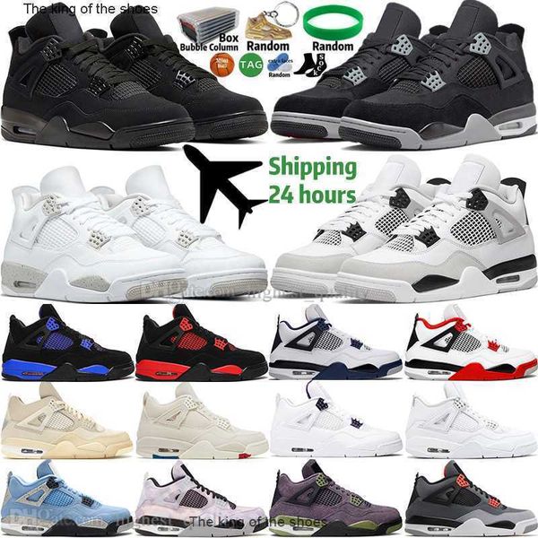 

sail military black cat white oreo 4 4s mens basketball shoes university blue thunder fire red blank canvas canyon purple metallic men