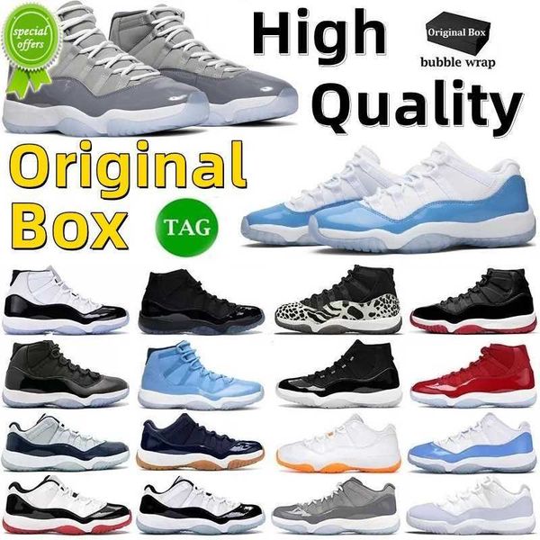 

puff og 2022 jumpman 11 11s basketball shoes for men sneakers for women cool grey pure violet high citrus university legend blue white bred, Black