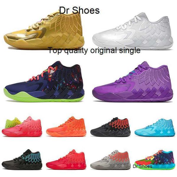 

big size 40-46 lamelo ball basketball shoes be you 1 sports rick and morty mb.01 sneakers galaxy men trainers black blast buzz