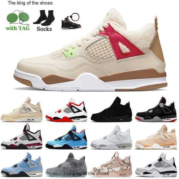 

og trainers wild things fashion jumpman 4 4s basketball shoes 2022 military black sail white oreo off university blue bred shimmer psgs