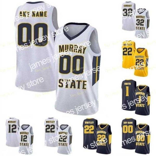 

college basketball wears nik1 ncaa college murray state racers basketball jersey 25 thomas 32 darnell cowart 4 noah kamba 45 jason holliday, Black