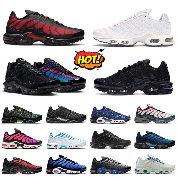 

tn plus running shoes tns mens womens triple black white terrascape black lime university blue unity leather sunset gradient trainers