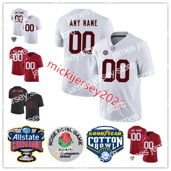 

american college football wear derrick henry custom football jersey tua tagovailoa julio jones jaylen waddle calvin ridley jalen hurts mac j, Black