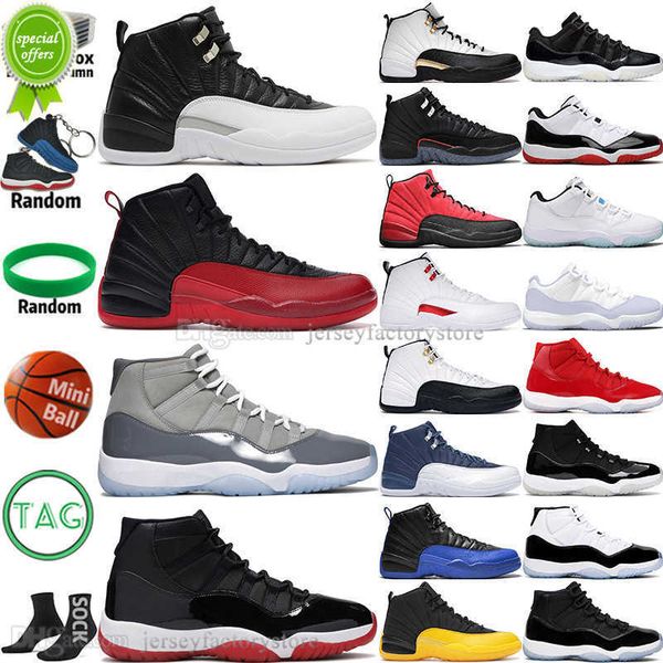 

puff og playoffs royalty taxi 12 12s mens basketball shoes cool grey 11 11s concord 45 bred sketch legend blue flu game royal utility grind, Black