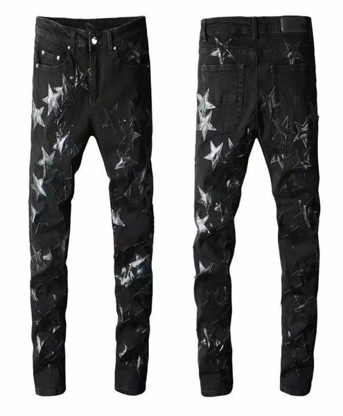 

designer men jeans hiphop fashion zipper hole wash jeans pants retro torn fold stitching mens design motorcycle riding cool slim 4818246, Blue