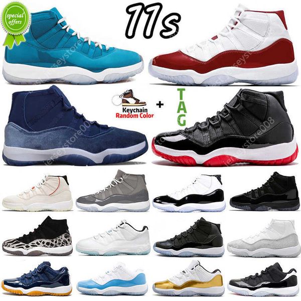 

puff og 11 11s basketball shoes midnight navy cherry miamis dolphins cool grey animal instinct legend blue bred concord space jam gamma wome, Black