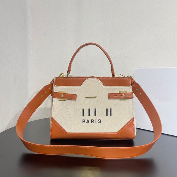 

canvas tote bag leather handbags purse women shoulder bags leather backpack purse double handle gold hardware quality shopping handbag