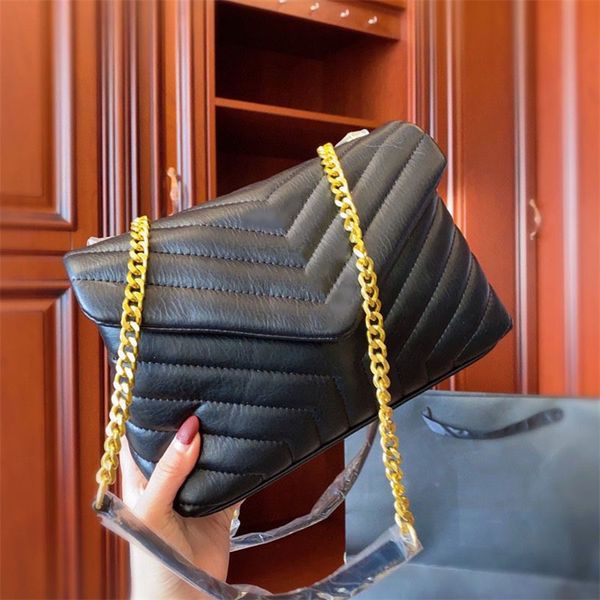 

clamshell handbag designer shoulder bags crossbody loulou womens wallets black red coin purse men sling metal chain luxury leather loulou to